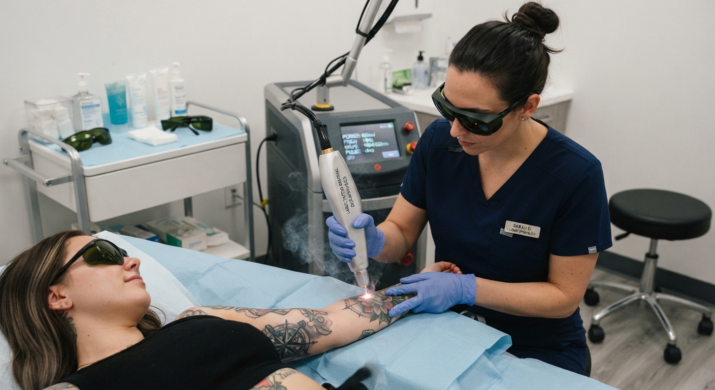 Détatouage laser de sourcils et de petits tatouages